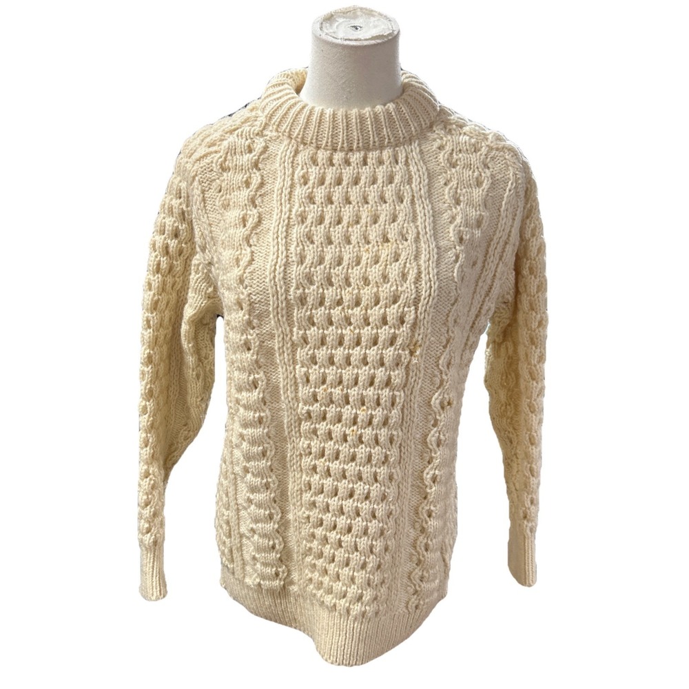 John Molloy Women's Wool Sweater Knit 38 Beige